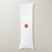 Coussins Longs une fleur rouge et jaune avec des points noirs (Devant (Vertical))