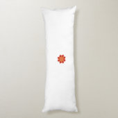 Coussins Longs une fleur rouge et jaune avec des points noirs (Dos (Vertical))