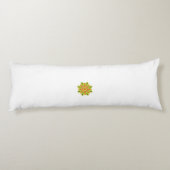 Coussins Longs une fleur verte et rouge aux points noirs (Dos)