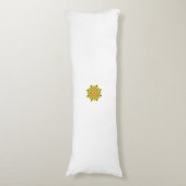 Coussins Longs une fleur verte et rouge aux points noirs (Devant (Vertical))