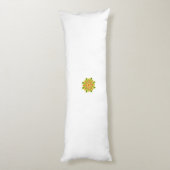 Coussins Longs une fleur verte et rouge aux points noirs (Dos (Vertical))