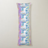 Coussins Longs Unicornes aquarelle (Dos (Vertical))