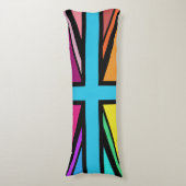Coussins Longs Union Jack/Drapeau Multicolore+Noir (devant Vertical)