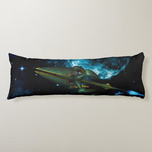 Coussins Longs Univers avec le bateau étranger (Devant)