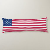 Coussins Longs USA American Flag Stripes Patriotique Body Pillow (Dos)