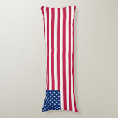 Coussins Longs USA American Flag Stripes Patriotique Body Pillow (Devant (Vertical))