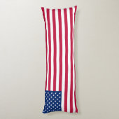 Coussins Longs USA American Flag Stripes Patriotique Body Pillow (Dos (Vertical))