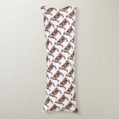 Coussins Longs Vache Brown et blanche Silhouette (Devant (Vertical))