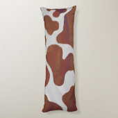 Coussins Longs Vache Brown et blanche Silhouette (Dos (Vertical))
