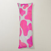 Coussins Longs Vache rose chaud et blanc Silhouette (Dos (Vertical))