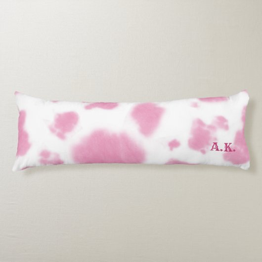 Coussins Longs Vache rose mignonne Imprimer Rodéo Occidental Mono (Devant)