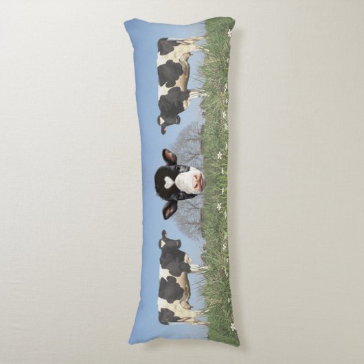 Coussins Longs Vaches de campagne et visage de vache personnalisa (Devant (Vertical))