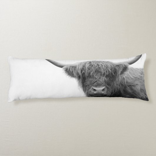 Coussins Longs Vaches Highland Noir et Blanc #4 (Dos)