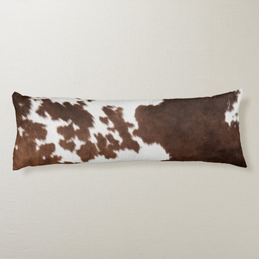 Coussins Longs Vachette Brown et blanche (Dos)