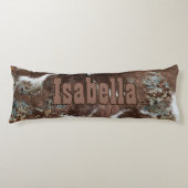 Coussins Longs Vachette de l'Ouest rustique Nom en cuir Brown (Devant)