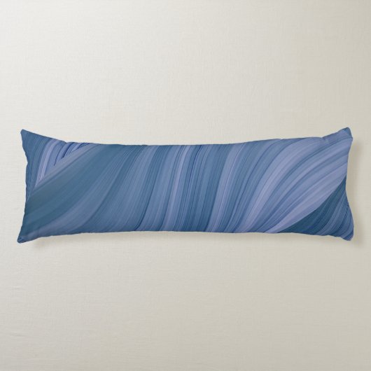 Coussins Longs Vagues Bleues profondes (Devant)