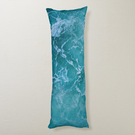 Coussins Longs Vagues profondes de l'océan bleu (Dos (Vertical))