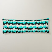Coussins Longs Vagues turquoise (Dos)
