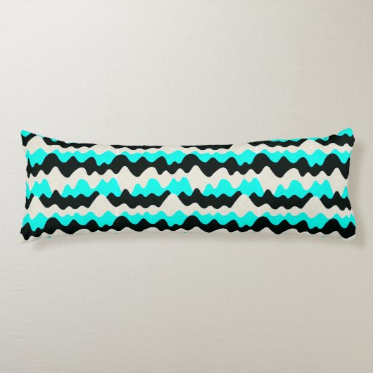 Coussins Longs Vagues turquoise (Devant)