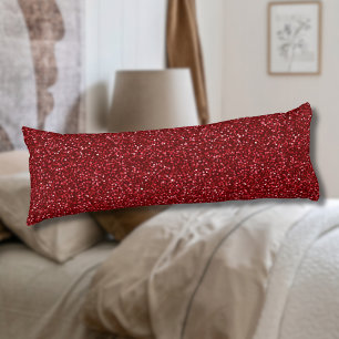 Coussins Longs Valentine Classique Tendance Rouge Pailleté
