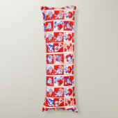Coussins Longs Valentine Retro Love Hugs Motif (Devant (Vertical))