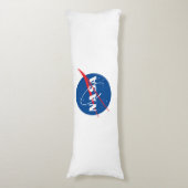 Coussins Longs Valeur étudiante blanche de la fusée Iconique NASA (Devant (Vertical))