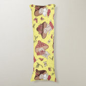 Coussins Longs Vegan People Life - Motif de champignons (Devant (Vertical))