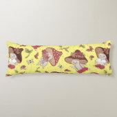 Coussins Longs Vegan People Life - Motif de champignons (Devant)