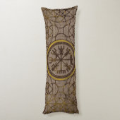 Coussins Longs Vegvisir. La boussole magique de Viking de (Dos (Vertical))