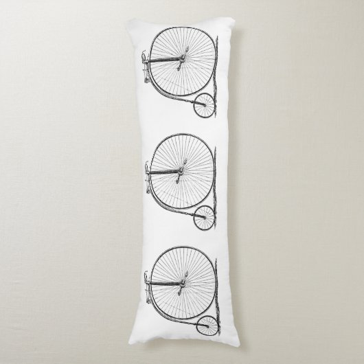 Coussins Longs Vélo à grande roue Penny Farthing (Devant (Vertical))