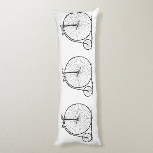 Coussins Longs Vélo à grande roue Penny Farthing (Dos (Vertical))