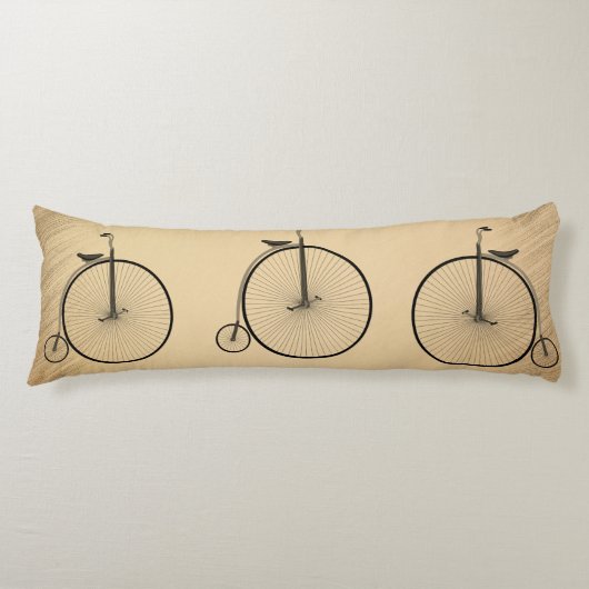 Coussins Longs Vélo ancien à grande roue rustique (Devant)