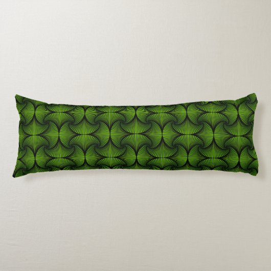 Coussins Longs Ventilateur de saint 3D géométrique graphique vert (Devant)