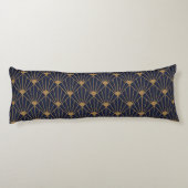 Coussins Longs Ventilateur Gold Navy Blue Art Déco (Dos)