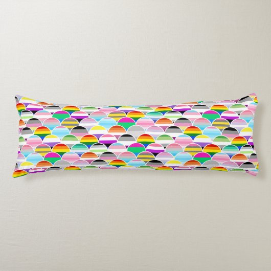 Coussins Longs Ventilateurs de drapeau de fierté LGBTQIA+ Queer e (Devant)