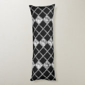 Coussins Longs vérifier le motif noir blanc (Dos (Vertical))