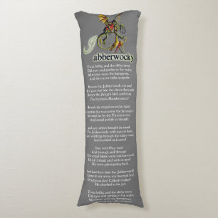 Coussins Longs Verre Jabberwocky à l'air signé