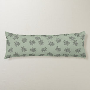 Coussins Longs Vert botanique sauge