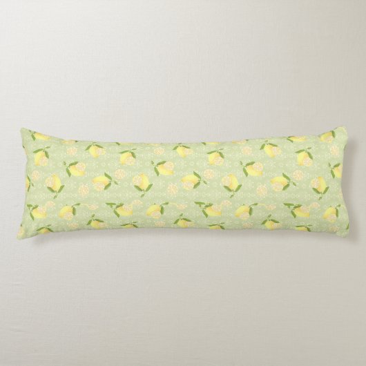 Coussins Longs Vert citron motif (Devant)