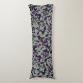Coussins Longs vert délavé et camouflage abstrait violet (Devant (Vertical))