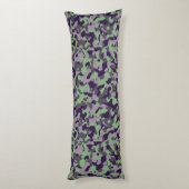 Coussins Longs vert délavé et camouflage abstrait violet (Dos (Vertical))