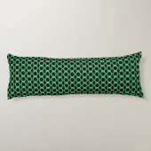 Coussins Longs Vert émeraude motif hexagone noir (Dos)