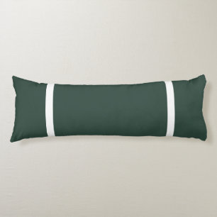 Coussins Longs Vert foncé + Garnitures blanches