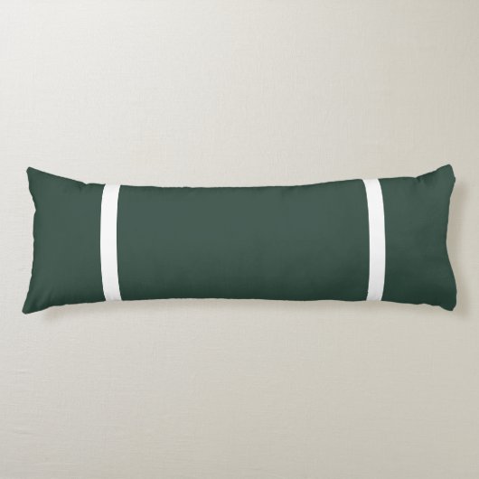 Coussins Longs Vert foncé + Garnitures blanches (Devant)