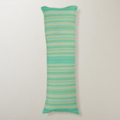 Coussins Longs Vert Jade Rayé Moderne (Devant (Vertical))