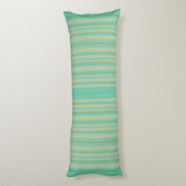 Coussins Longs Vert Jade Rayé Moderne (Dos (Vertical))