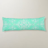 Coussins Longs Vert menthe pâle double damas (Dos)