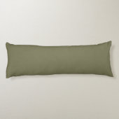 Coussins Longs Vert olive clair solide (Dos)