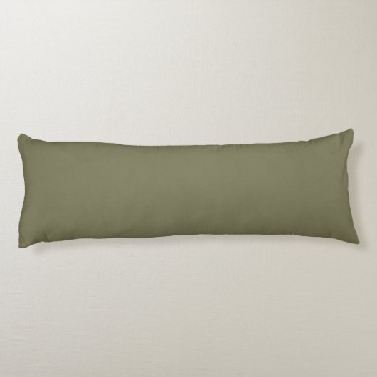 Coussins Longs Vert olive clair solide (Dos)