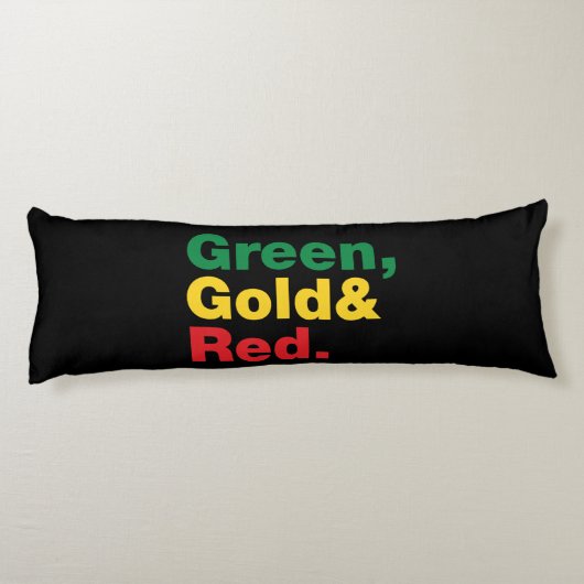 Coussins Longs Vert, Or & Rouge. (Dos)